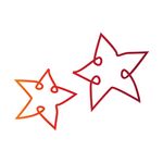 illustrated outline of two stars