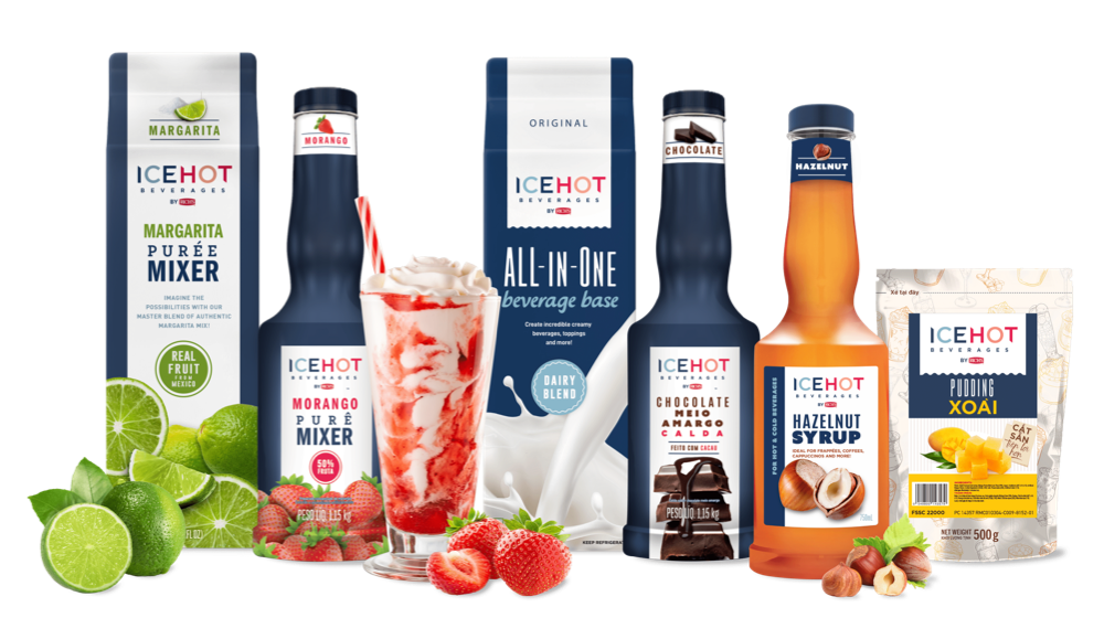 the icehot beverages products lined up